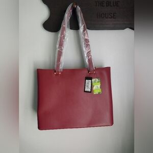 Badgley Mischka Elegant Red Tote Bag NEW